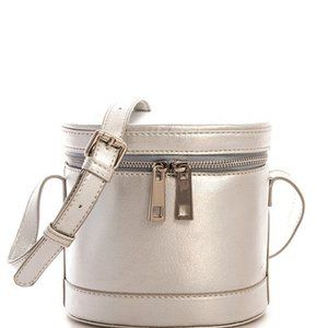 Faux Leather Plain Minimalist Camera Bag Hologram